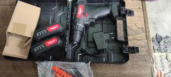 Product Review of REAIM Mesin Bor Cordless Impact Drill / 298VF Bor Baterai / Bor Tanpa Kabel / Set Bor Listrik dengan Torsi, Alat Pengeboran Serbaguna untuk Pekerjaan Rumah dan Otomotif, Mudah Digunakan, Efisien, dan Portabel from i**6 0
