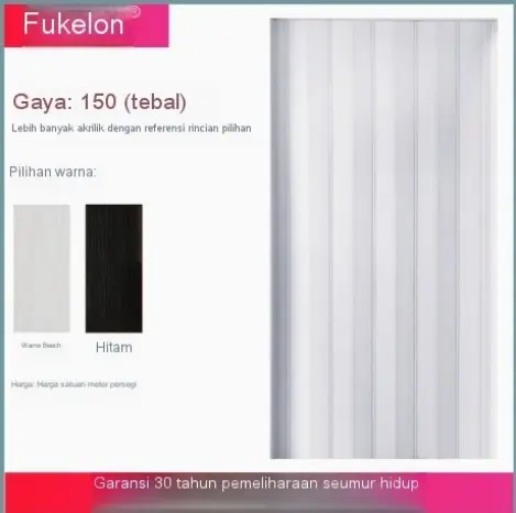 FLASH SALE / PINTU LIPAT PVC POLOS TANPA KACA  /PINTU GESER PVC MURAH  PVC FLOODING DOOR / PINTU PENYEKAT RUANGAN 0