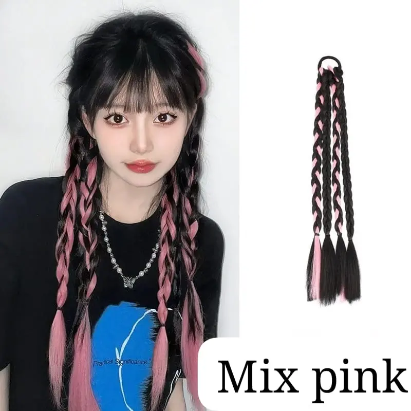 HOKI IKAT RAMBUT KEPANG 3 rambut palsu 48cm kepang wig kepang K045 3