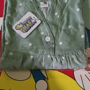 SHAFA KIDS SHOP/ DRESS BAYI PEREMPUAN NEWBORN USIA 0 - 18 BULAN BAHAN RAYON VISCOSE PREMIUM MOTIF POLKADOT KANCING AKTIF KODE 5-9