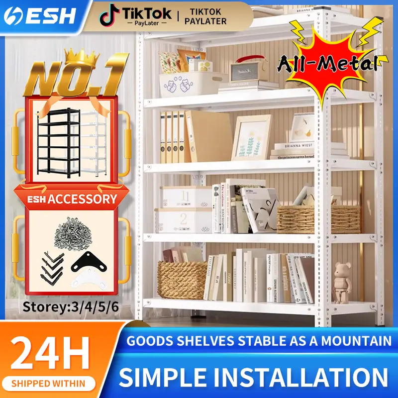 3-5Tier Metal Shelf rack Kitchen organizer rack For Living Room/Bedroom ...