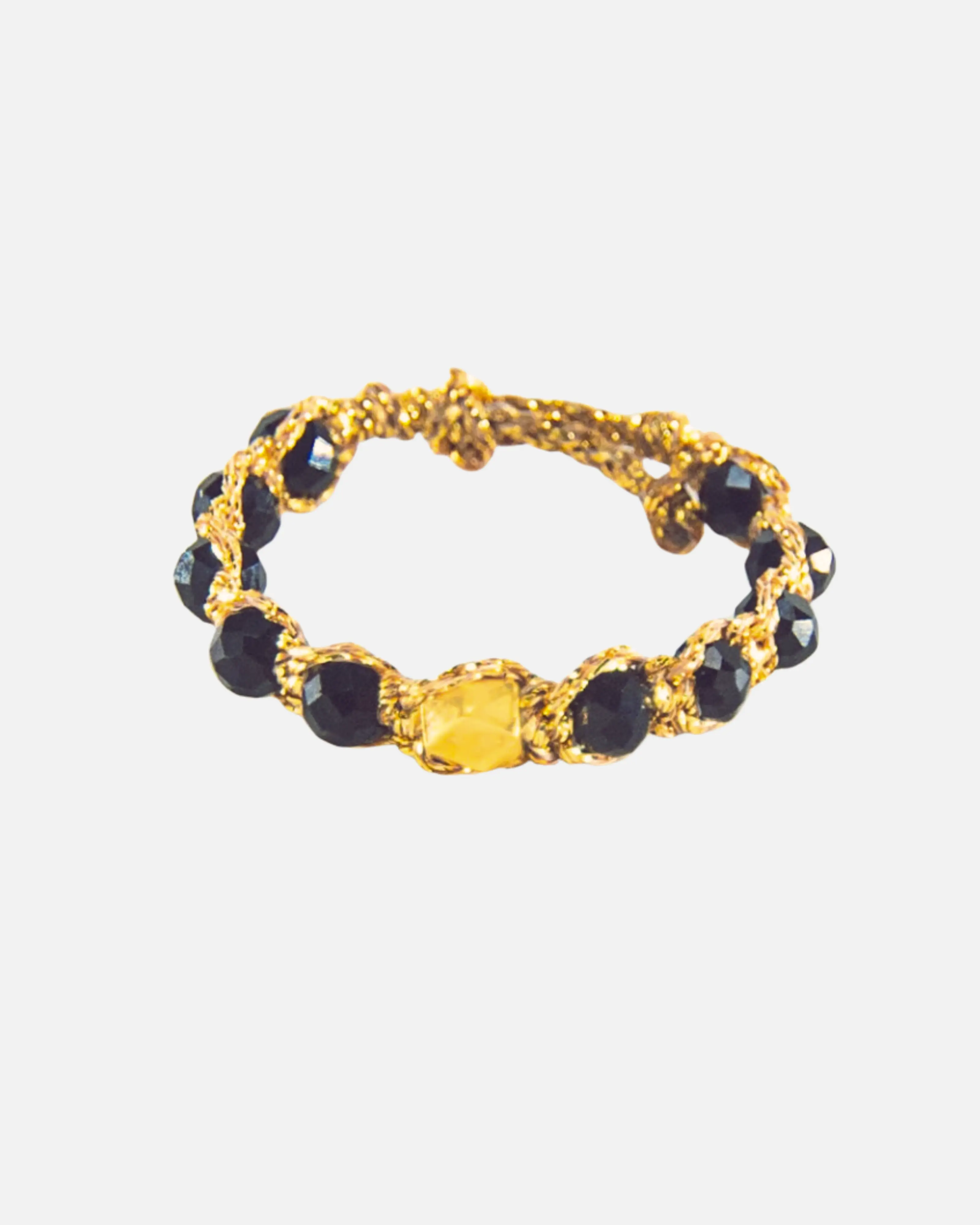 Black Spinel Rings Semi precious stone for Women Aesthetic Samapura