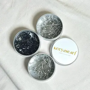 PIN HIJAB MINI PREMIUM by keeyascarf jarum pentul dan peniti tajam anti karat kemasan jar