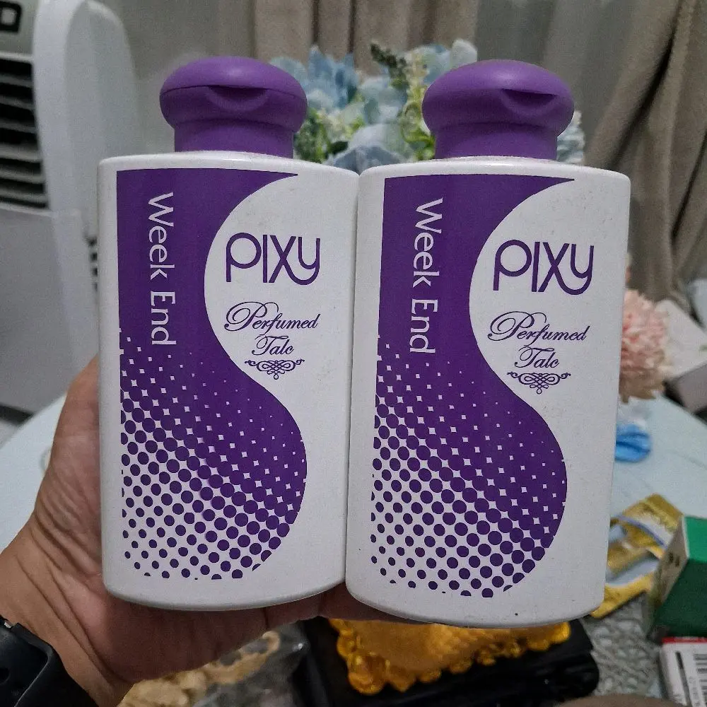 2 pcs pixy perfumed talc netto 90 gr