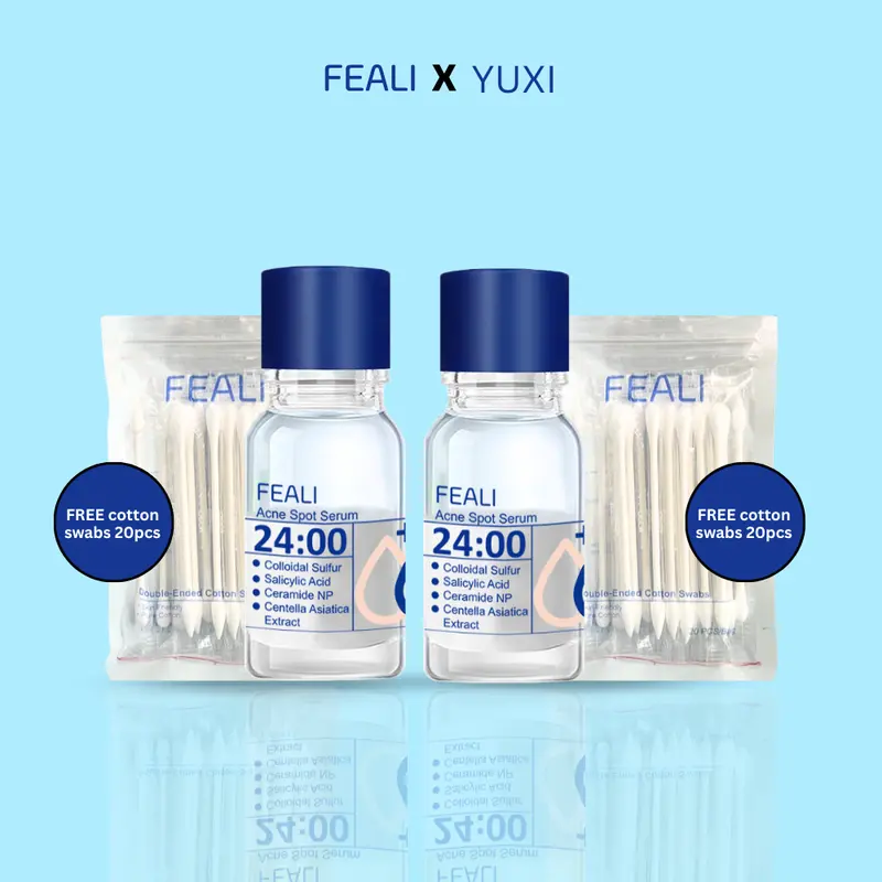 [YUXI] FEALI Acne Spot Serum 10ml - Serum Untuk Mengurangi Dan Memperbaiki Kulit Berjerawat FREE Cotton Swabs 20pcs - Perawatan Wajah 2