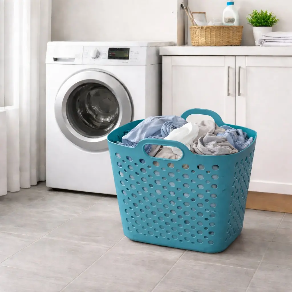 Tempat Keranjang Baju Kotor Pakaian Plastik Laundry Bak Keranjang