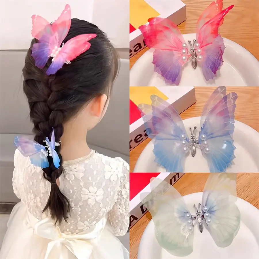 Jepit Rambut anak perempuan Model Kupu-Kupu bisa goyang Besar Gaya Korea