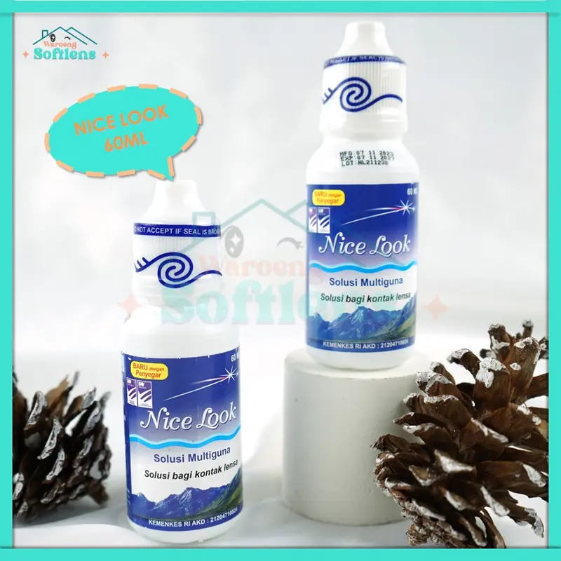 Cairan Pembersih Softlens  NICE LOOK 60ml 3