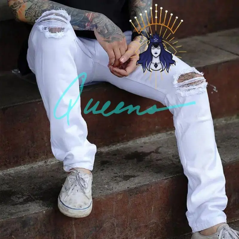 Celana Jeans Putih Skinny Stretch Pria Celana Putih Sobek Celana Sobek Putih Sobek Ripped Jeans Celana Sobek Celana Jeans Sobek Celan Sobek Pria 3
