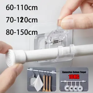 60-110cm Tiang Gorden Fleksibel Daya tiang jendela tiangg portable tiang serbaguna