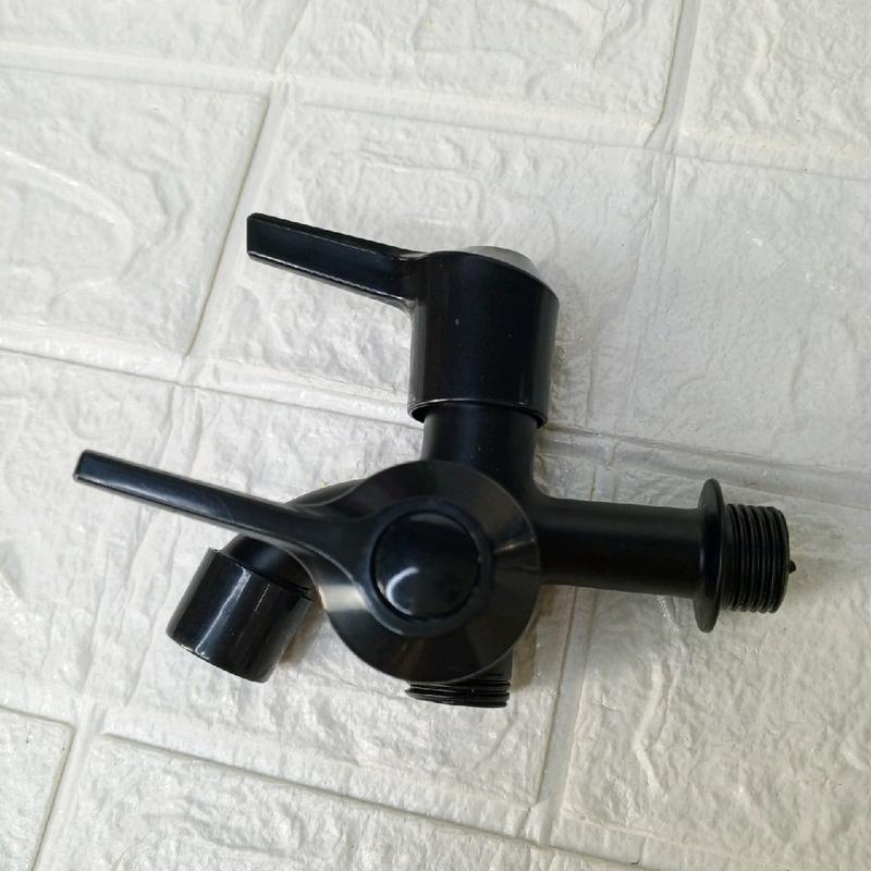 KRAN CABANG STAINLESS ANTI KARAT MODEL PUTAR DRAT 1/2 INCI BISA UNTUK SELANG SHOWER 6