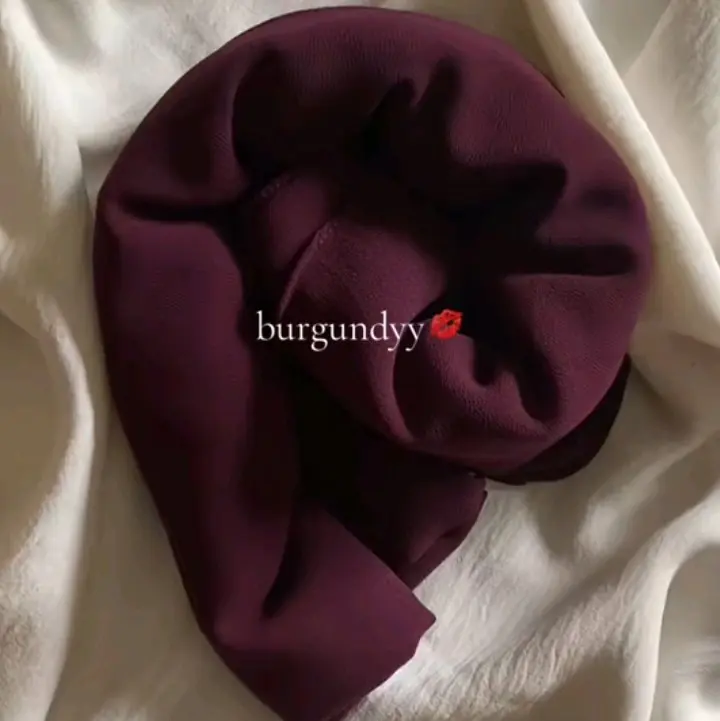 jilbab pashmina ceruty babydoll burgundy muslim syal panjang
