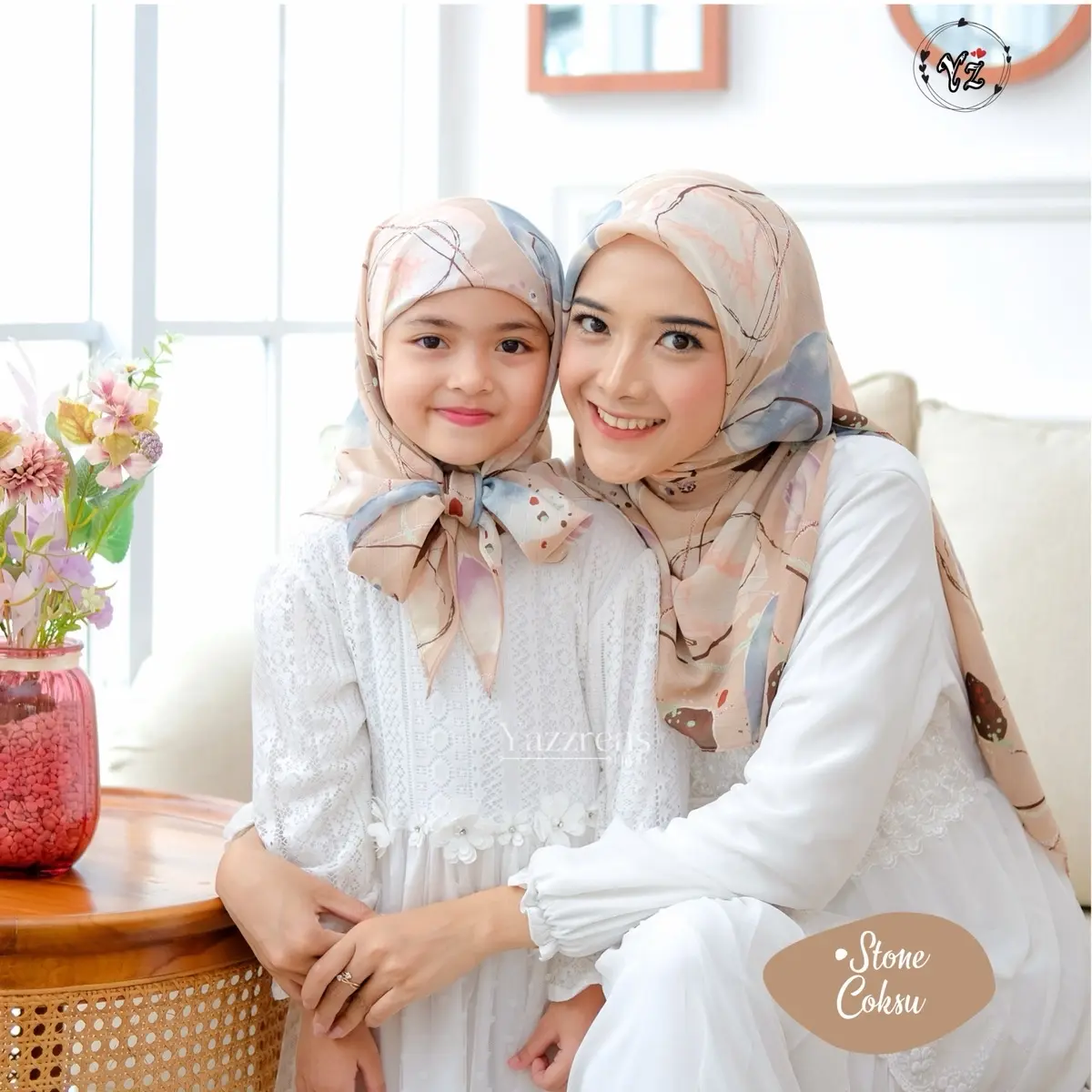 [ Yazzrens hijab ] shabby square jilbab  segitiga inner instan couple ibu dan anak Muslim Dewasa dan anak 1-11 tahun