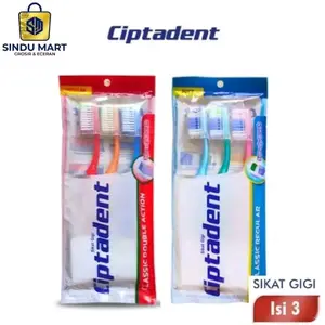 sikat gigi ciptadent isi 3 medium/soft