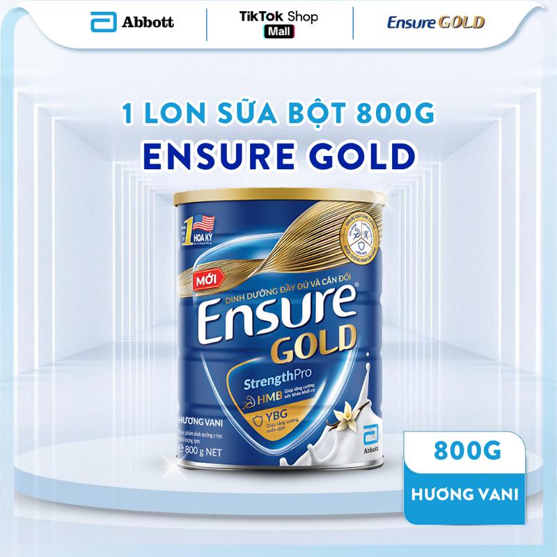 1 LON SỮA ENSURE GOLD DẠNG BỘT HƯƠNG VANI 800G