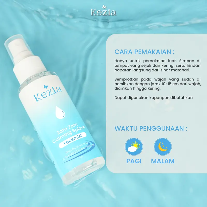 KEZIA By ASHANTY - ZamZam Calming Splash Facemist 100ml 3