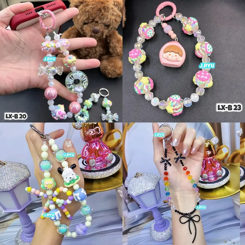 JRYU PREMIUM Gantungan Hp Korea Sparkling / Gantungan tas gantungan kunci Model Gelang 4