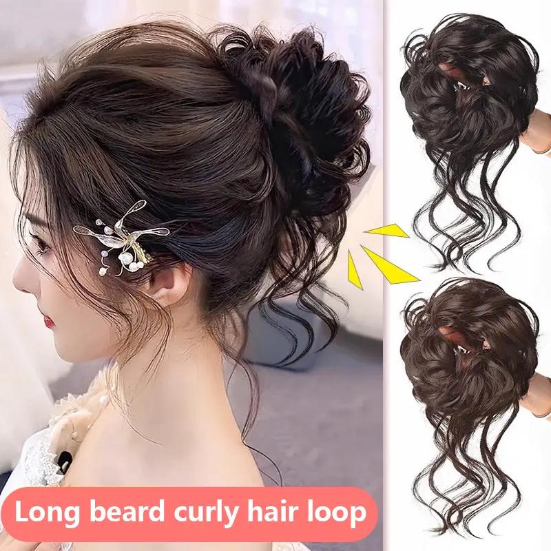 bánh nướng xoăn tổng hợp chignon móng vuốt lộn xộn clip tóc đàn hồi scrunchies…