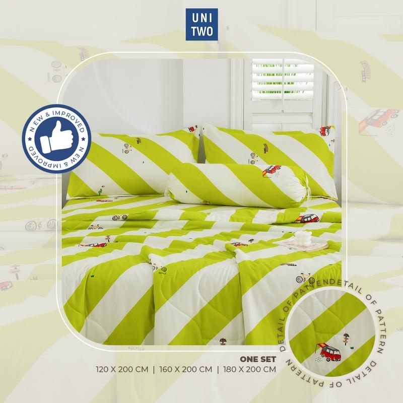 UNITWO [BED COVER ONLY] Bedcover Motif Korean Pastel Color Bed Cover Collection Ukuran Single  Queen  King - Hanya Selimut 180X200 160X200 120X200 6