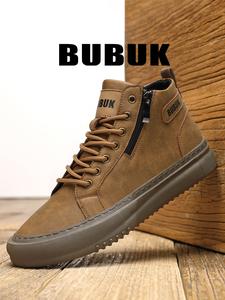 BUBUK 新作 メンズシューズ、シンプルで軽量なレースアップカジュアルシューズ、アウトドアスポーツ用ショートブーツ、万能ファッションメンズブーツ、快適なワイドフィット