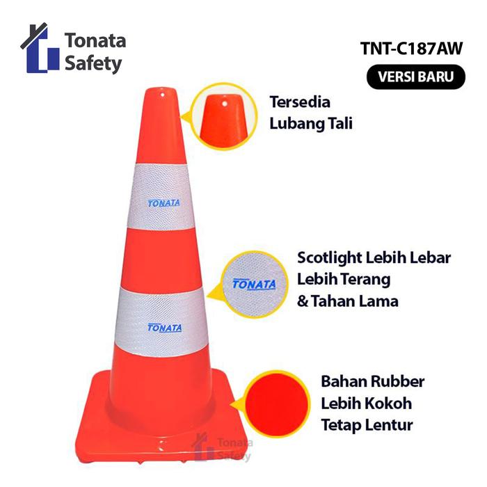 Gambar Safety Traffic Cone Kerucut Lalu Lintas Tonata 1.8 Kg - Putih / Traffic Cone 70cm / Kerucut Pembatas Jalan Warna Putih / Safety Cone Pembatas Area Parkir dan Jalan Raya / Perlengkapan Safety Lalu Lintas Pembatas Kendaraan Jalan Umum dari Tonata Indonesia Kab. Tangerang Tokopedia