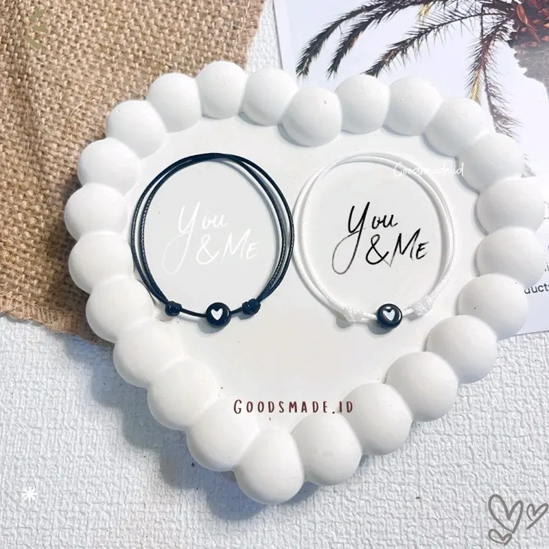Gelang Couole Love Resin Tali Korea Waterproof estetik Dan elegan/Gelang Anniversary bracelets