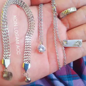 Set Perhiasan Silver Terbaru ANTI KARAT bisa di pakek sehari-hari Hadiah