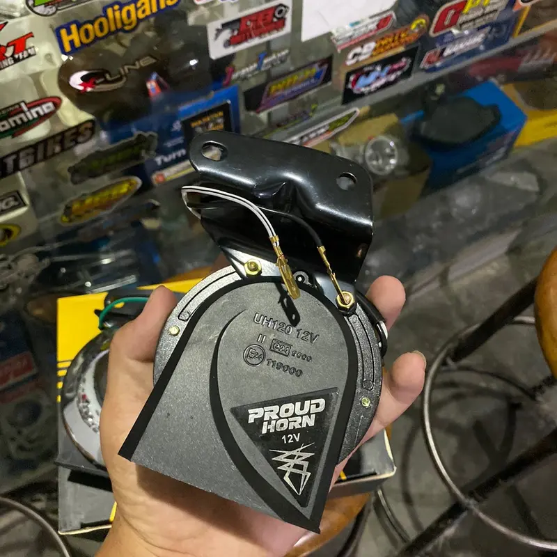 Klakson Bakpao UH UL Hornmitsuba Sepasang untuk Motor GL100 Impor - Motorcycle 3