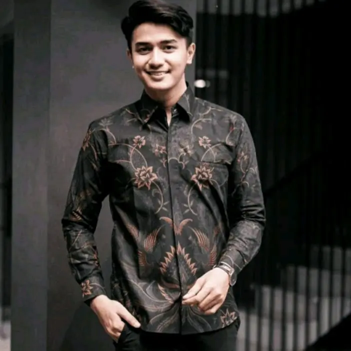 ARGANI Premium kemeja batik pria modern lengan panjang exclusive kekondangan pesta kekantor 1