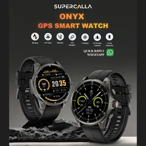 Supercalla ONYX Outdoor GPS 1.43" Amoled Smart Watch with Flashlight Compass 670 mAh Relojes Men Sports Health Monitor Smartwatch