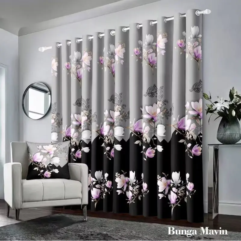Gorden Smokring 12 Hordeng Pintu Dan Jendela Tirai Minimalis Per Pcs - Curtain 4
