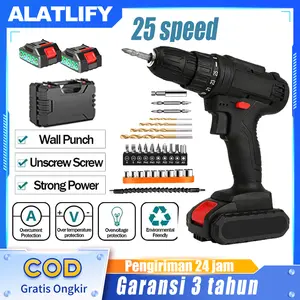 bor tanpa kabel keramik bor listrik  198VF 2 Kecepatan, Efisiensi Berlipat Ganda, Wajib Dimiliki untuk DIY Rumahan
