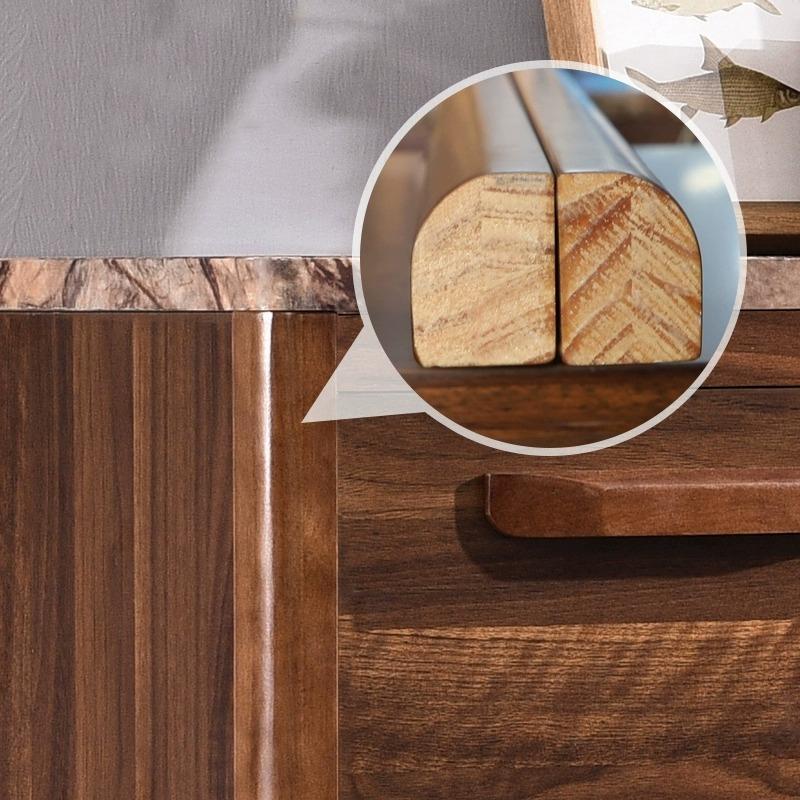 【Pre-order】Walnut colored solid wood large capacity shoe cabinet for home use, outdoor hallway, elevator entrance, marble balcony storage cabinet 4