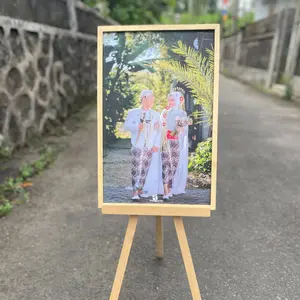 Cetak foto + bingkai 50x33cm jati belanda Dinding Frame Kayu
