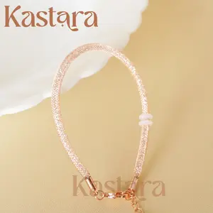 Gelang Tali Kawat Glitter Polos Gelang Kait Kawat Gaya Wanita Korean Simpel Anti Karat dan Anti Luntur Premium