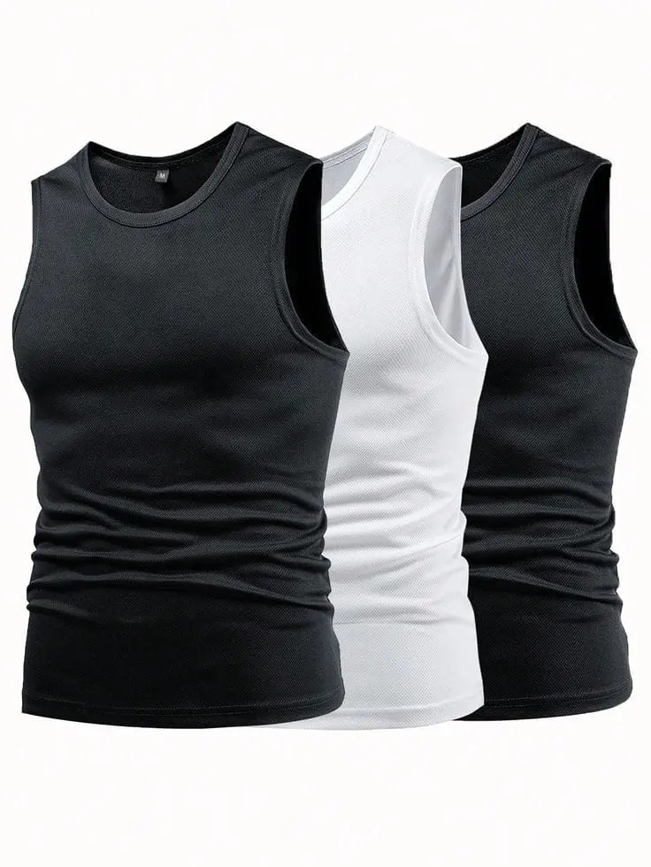 Paket 7 Pcs Singlet Yukensi  Katun Distro Hitam Cowok  Keren  Oblong     ice silk   Kaos Tank dalam promo celan adalam CELANA PENDEK Boxer Pria laki co wok daleman dewasa spender Santai