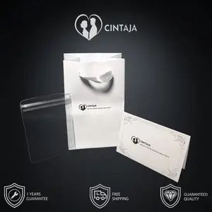 Cintaja Tas Kertas Hadiah Perhiasan Kartu Ucapan dan Kantong Segel Pelindung Cincin Cocok untuk Ulang Tahun Hari Valentine Pernikahan Pertunangan Hari Peringatan dan Hadiah Kejutan untuk Pasangan Teman dan Keluarga COD 136