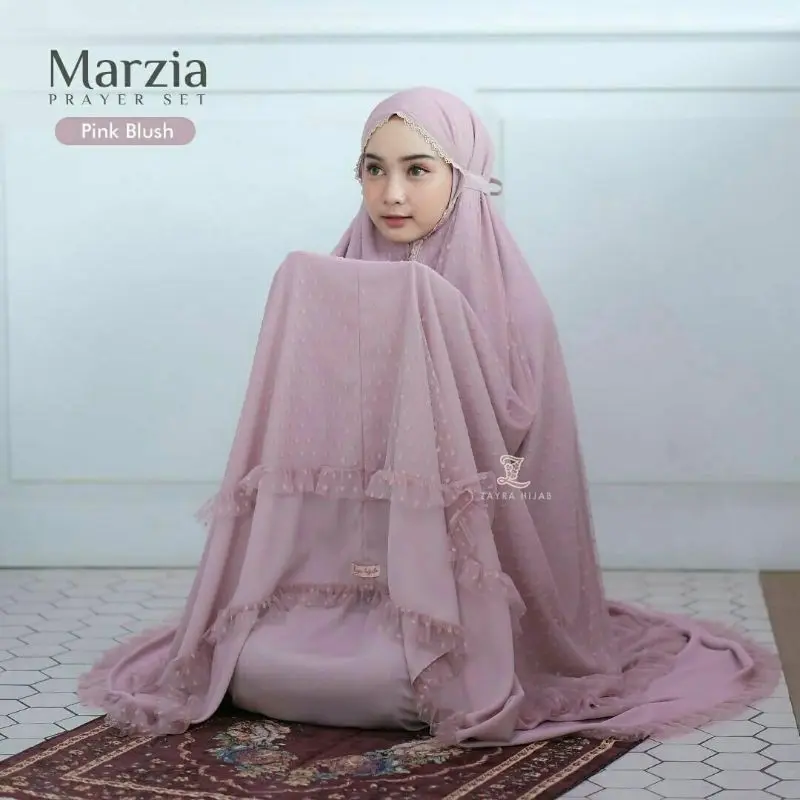 SALE MUKENA DEWASA TERLARIS MARZIA PRAYER SET BY SALMAFASHION FREE POUCH + TASBIH Lembut Nyaman