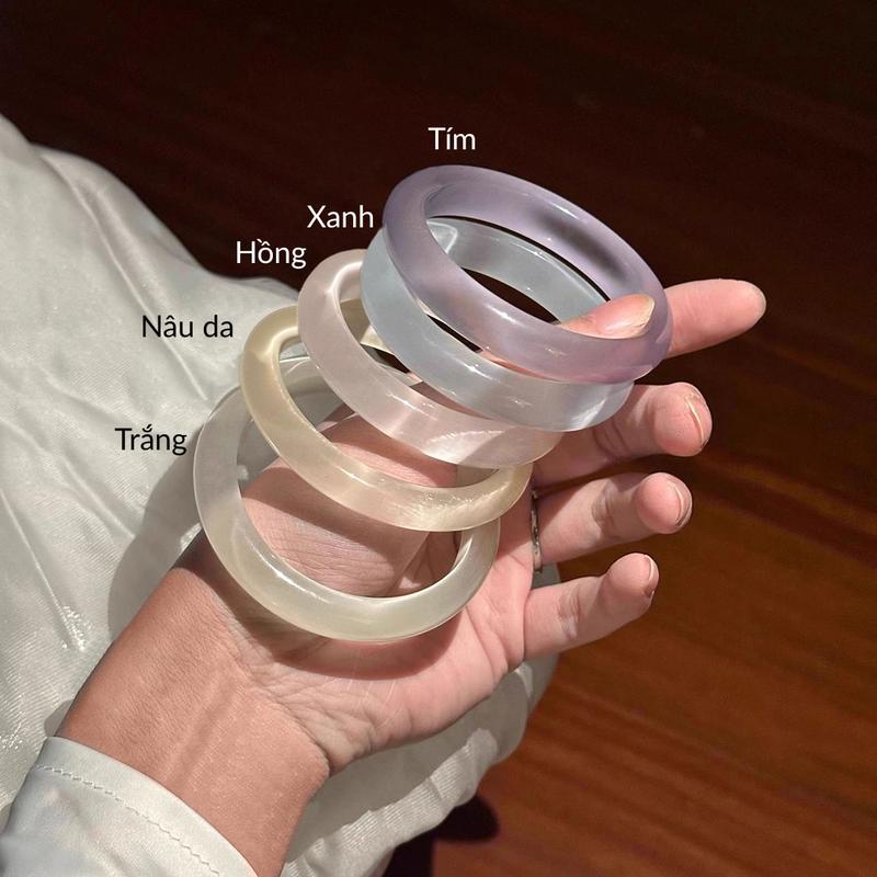 [Vado25] Vòng Tay Thủy Tinh Nhân Tạo - Chất Liệu Bột Đá Tự Nhiên Và Thuỷ Tinh Cao Cấp Nhiều Màu Ánh Nguyệt Quang  [ Không Phải Phong Thuỷ]