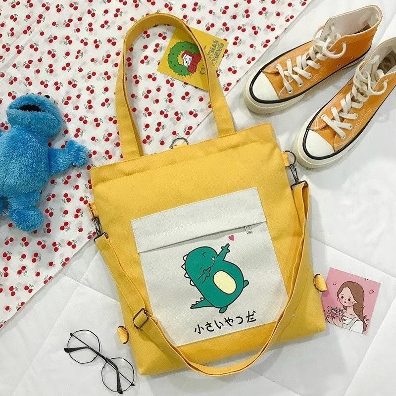 Túi Tote Đeo 2 Kiểu Đa Dạng Mẫu Lẻ Bán Giá Rẻ Kích Thước A4 30x40cm Chất Liệu Bố Bền Bỉ Đeo Vai & Chéo Dây Tháo Rời Tiện Lợi Cho Học Sinh Sinh Viên Bạn Trẻ Đi Làm Đi Du Lịch