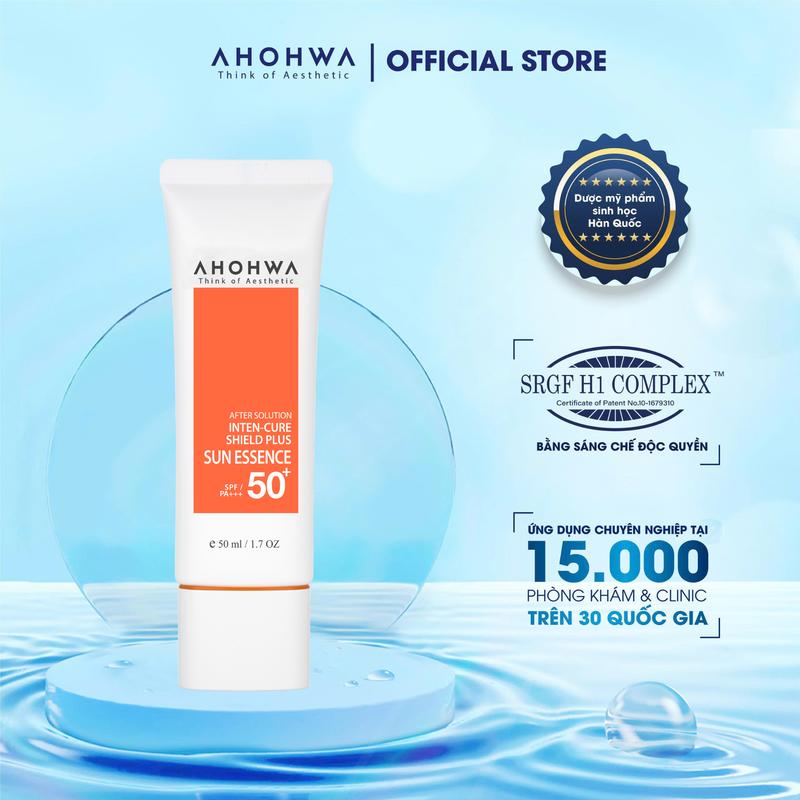  Ahohwa - Inten-Cure Shield Plus Sun Essence - Tinh Chất Chống Nắng Vật Lý Lai Hoá Học - 50g 