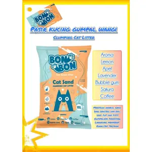 12 Liter BonBon Cat Litter Pasir Kucing Gumpal Wangi Aroma Buah dan Bunga Segar-Litter Box Kucing