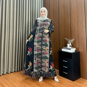 GAMIS JUMBO SETORJOAN MUAT BB 85 KILO ENCIM BABARPINDO BATIK CAP BUSUI SLETING LD 120 - LD 130 PB 138 RAYON SAMITEX SUPER Cantik Kain Motif Tebal Muslim Wanita Pekalongan