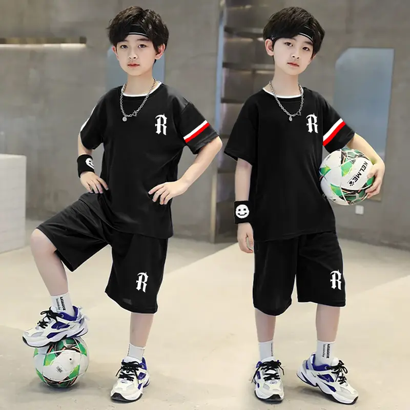 Bộ đồ Cotton cộc tay hè cho bé trai 14-45kg. bộ quần áo hè cho bé trai cotton mềm, mát co giãn 4-14 tuổi. bộ cộc tay hè bé trai 4