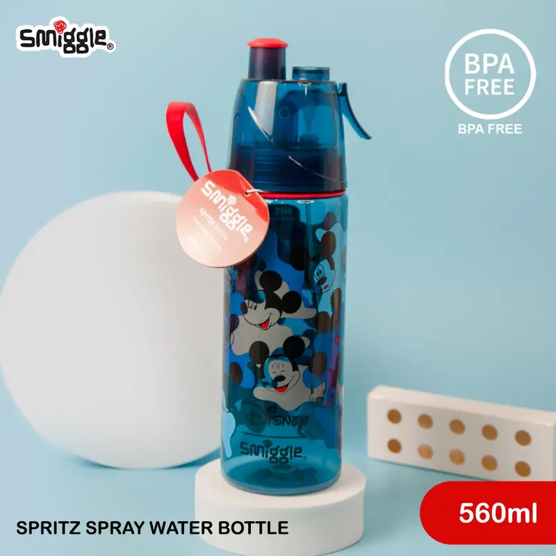 SMIGGLE X DISNEY MICKEY MINNIE DRINK UP /SPRAY BOTTLE/ LUNCHBOX/SPOON SET 1
