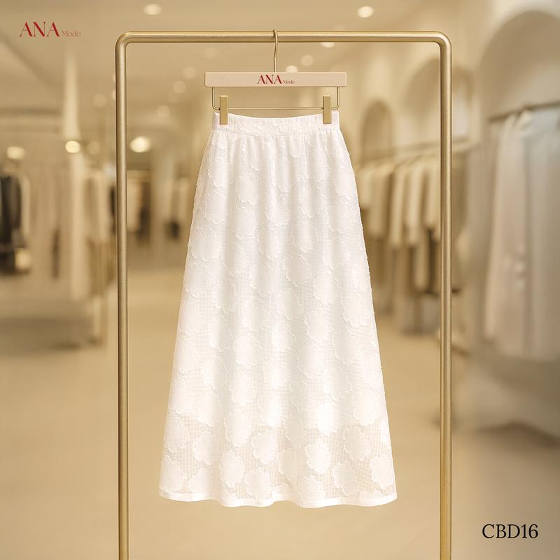 Chân Váy Dáng Suông Trung Niên ANA Mode Chất Liệu Voan Thoáng Mát Đi Tiệc Quà Tặng Mẹ CV25CBD16