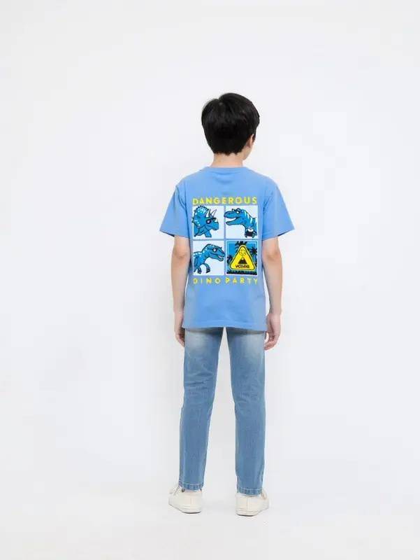 Setelan Kaos dan Celana Panjang Denim Anak Laki Laki DINO PARTY 4