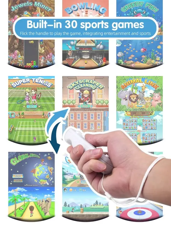 Data Frog Y2 Fit 4K – Konsol Game TV Wireless, 800+ Game NES, Motion Sensor boy 5