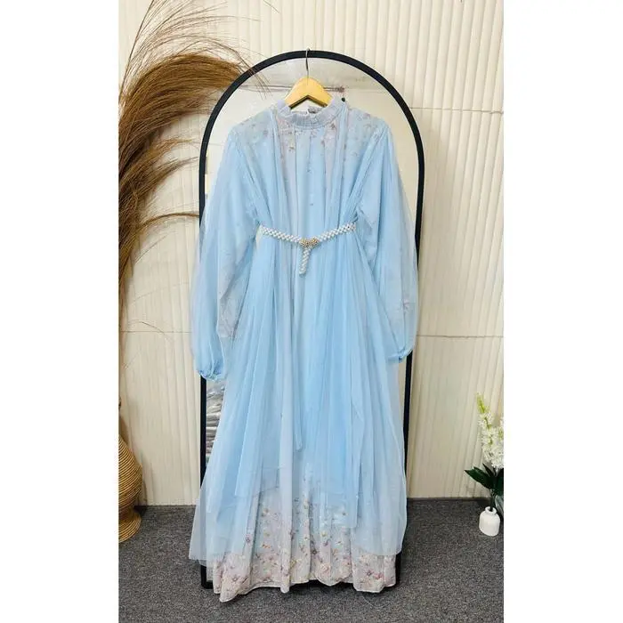 Delisha Salwa Maxi Dress / Gamis Wanita / Gamis Kondangan Free Belt ORI - Dusty pink 04 Delisha Salwa Maxi Dress / Gamis Wanita / Gamis Kondangan Free Belt ORI - Dusty pink 04