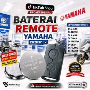 Baterai Kunci Remote Keyless Yamaha CR2032 3V untuk Motor Nmax Aerox Fazzio Filano Gear Tmax Xmax - Motorcycle Promo Beli 2pcs Lebih Hemat